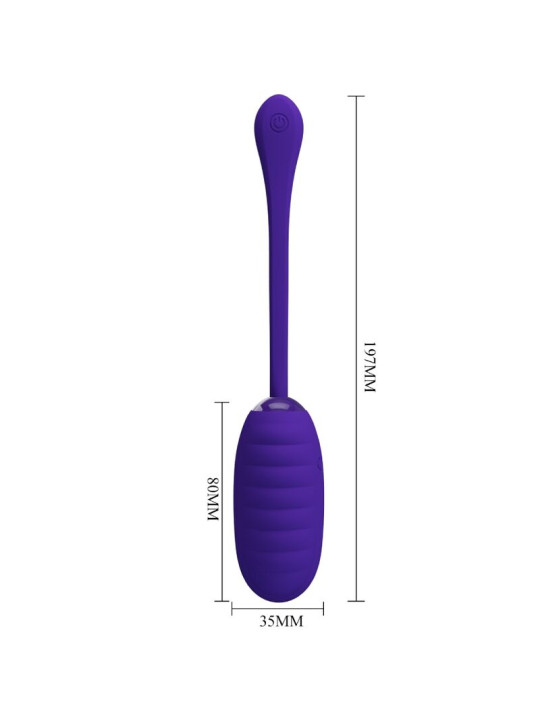 HUEVO VIBRADOR RECARGABLE DISCRETO 12 MODOS LILA DE LA MARCA PRETTY LOVE SMART