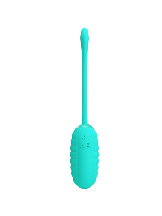 HUEVO VIBRADOR RECARGABLE SILICONA 12 MODOS VERDE AGUA DE LA MARCA PRETTY LOVE SMART