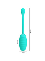 HUEVO VIBRADOR RECARGABLE SILICONA 12 MODOS VERDE AGUA DE LA MARCA PRETTY LOVE SMART