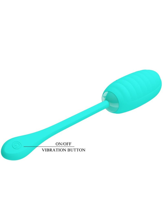 HUEVO VIBRADOR RECARGABLE SILICONA 12 MODOS VERDE AGUA DE LA MARCA PRETTY LOVE SMART
