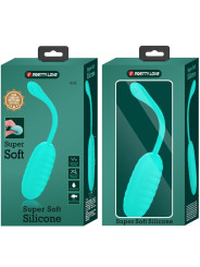 HUEVO VIBRADOR RECARGABLE SILICONA 12 MODOS VERDE AGUA DE LA MARCA PRETTY LOVE SMART