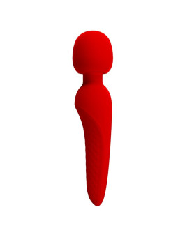 MASAJEADOR VIBRADOR 12 MODOS IMPERMEABLE ROJO DE LA MARCA PRETTY LOVE SMART