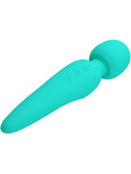 MASAJEADOR VIBRADOR 12 MODOS IMPERMEABLE VERDE AGUA DE LA MARCA PRETTY LOVE SMART