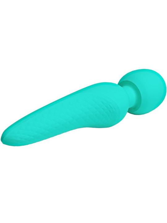 MASAJEADOR VIBRADOR 12 MODOS IMPERMEABLE VERDE AGUA DE LA MARCA PRETTY LOVE SMART