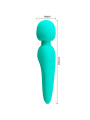 MASAJEADOR VIBRADOR 12 MODOS IMPERMEABLE VERDE AGUA DE LA MARCA PRETTY LOVE SMART