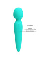 MASAJEADOR VIBRADOR 12 MODOS IMPERMEABLE VERDE AGUA DE LA MARCA PRETTY LOVE SMART