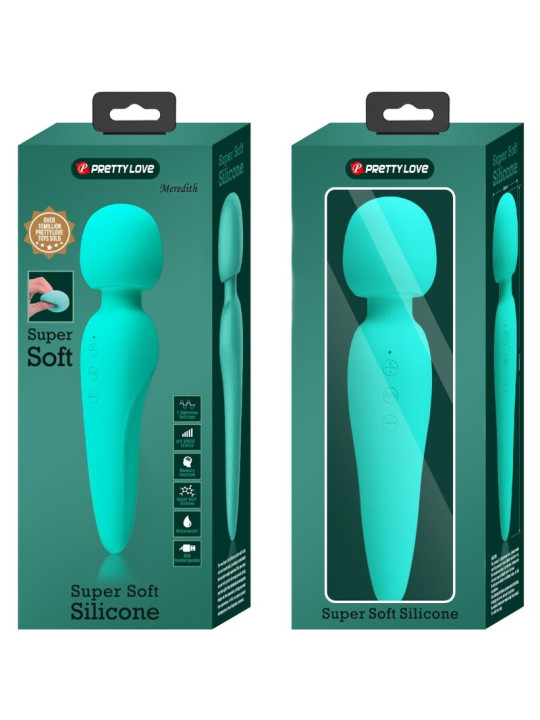 MASAJEADOR VIBRADOR 12 MODOS IMPERMEABLE VERDE AGUA DE LA MARCA PRETTY LOVE SMART