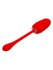HUEVO VIBRADOR SILICONA 12 FUNCIONES RECARGABLE ROJO DE LA MARCA PRETTY LOVE SMART