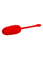 HUEVO VIBRADOR SILICONA 12 FUNCIONES RECARGABLE ROJO DE LA MARCA PRETTY LOVE SMART