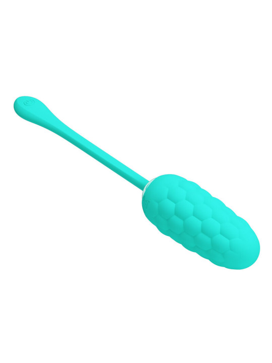HUEVO VIBRADOR SILICONA 12 FUNCIONES RECARGABLE VERDE AGUA DE LA MARCA PRETTY LOVE SMART