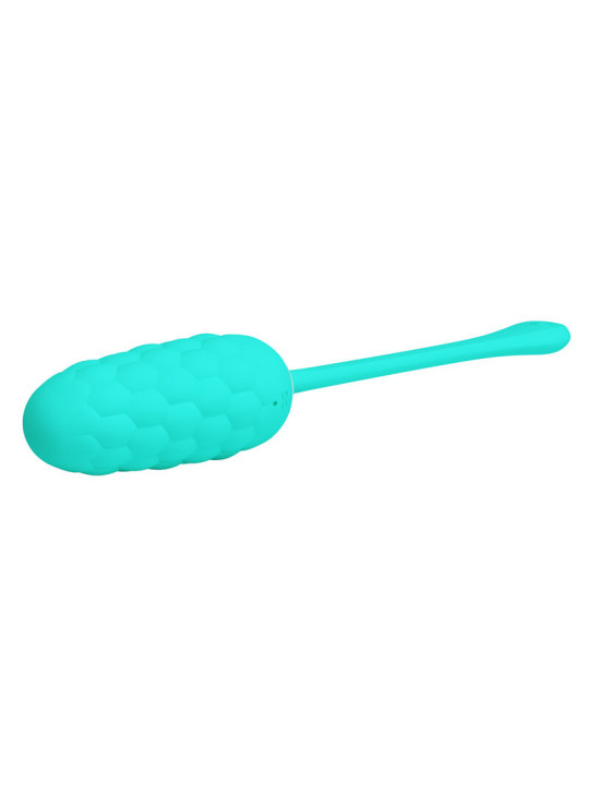 HUEVO VIBRADOR SILICONA 12 FUNCIONES RECARGABLE VERDE AGUA DE LA MARCA PRETTY LOVE SMART