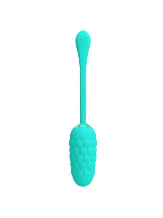HUEVO VIBRADOR SILICONA 12 FUNCIONES RECARGABLE VERDE AGUA DE LA MARCA PRETTY LOVE SMART