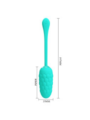 HUEVO VIBRADOR SILICONA 12 FUNCIONES RECARGABLE VERDE AGUA DE LA MARCA PRETTY LOVE SMART