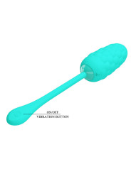 HUEVO VIBRADOR SILICONA 12 FUNCIONES RECARGABLE VERDE AGUA DE LA MARCA PRETTY LOVE SMART