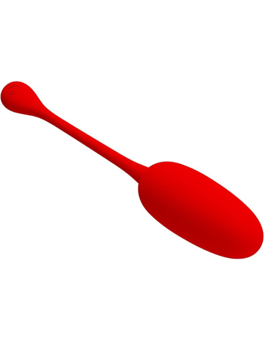 HUEVO VIBRADOR RECARGABLE 12 MODOS SILICONA ROJO DE LA MARCA PRETTY LOVE FLIRTATION
