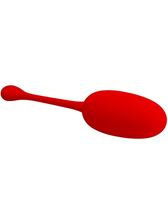 HUEVO VIBRADOR RECARGABLE 12 MODOS SILICONA ROJO DE LA MARCA PRETTY LOVE FLIRTATION