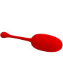 HUEVO VIBRADOR RECARGABLE 12 MODOS SILICONA ROJO DE LA MARCA PRETTY LOVE FLIRTATION