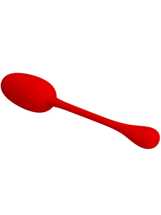 HUEVO VIBRADOR RECARGABLE 12 MODOS SILICONA ROJO DE LA MARCA PRETTY LOVE FLIRTATION