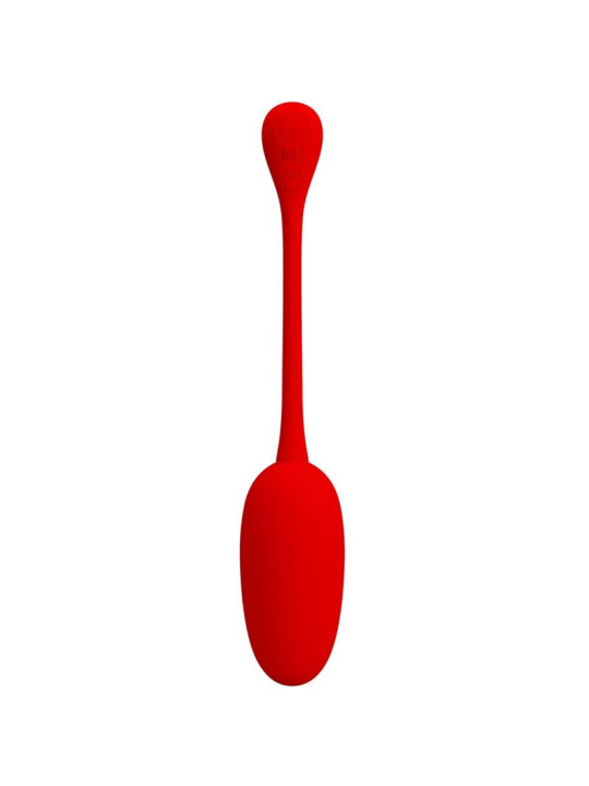 HUEVO VIBRADOR RECARGABLE 12 MODOS SILICONA ROJO DE LA MARCA PRETTY LOVE FLIRTATION