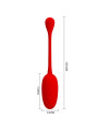 HUEVO VIBRADOR RECARGABLE 12 MODOS SILICONA ROJO DE LA MARCA PRETTY LOVE FLIRTATION