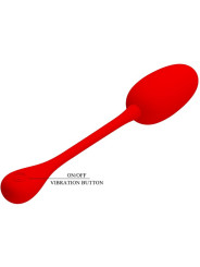 HUEVO VIBRADOR RECARGABLE 12 MODOS SILICONA ROJO DE LA MARCA PRETTY LOVE FLIRTATION