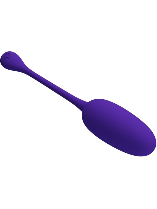HUEVO VIBRADOR RECARGABLE 12 MODOS SILICONA LILA DE LA MARCA PRETTY LOVE FLIRTATION