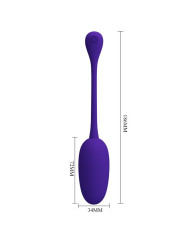 HUEVO VIBRADOR RECARGABLE 12 MODOS SILICONA LILA DE LA MARCA PRETTY LOVE FLIRTATION