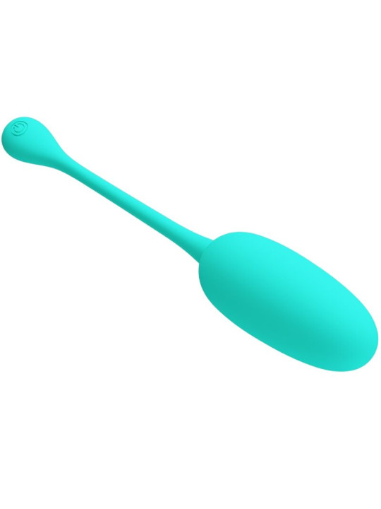 HUEVO VIBRADOR RECARGABLE 12 MODOS SILICONA VERDE AGUA DE LA MARCA PRETTY LOVE FLIRTATION