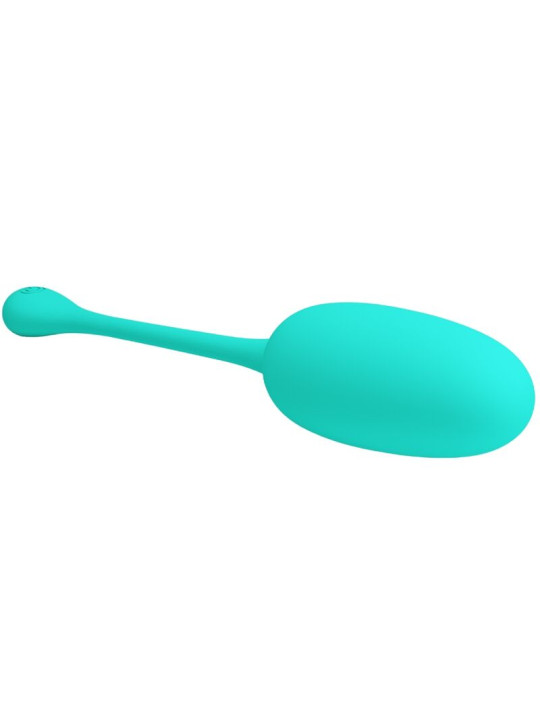 HUEVO VIBRADOR RECARGABLE 12 MODOS SILICONA VERDE AGUA DE LA MARCA PRETTY LOVE FLIRTATION