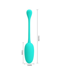 HUEVO VIBRADOR RECARGABLE 12 MODOS SILICONA VERDE AGUA DE LA MARCA PRETTY LOVE FLIRTATION
