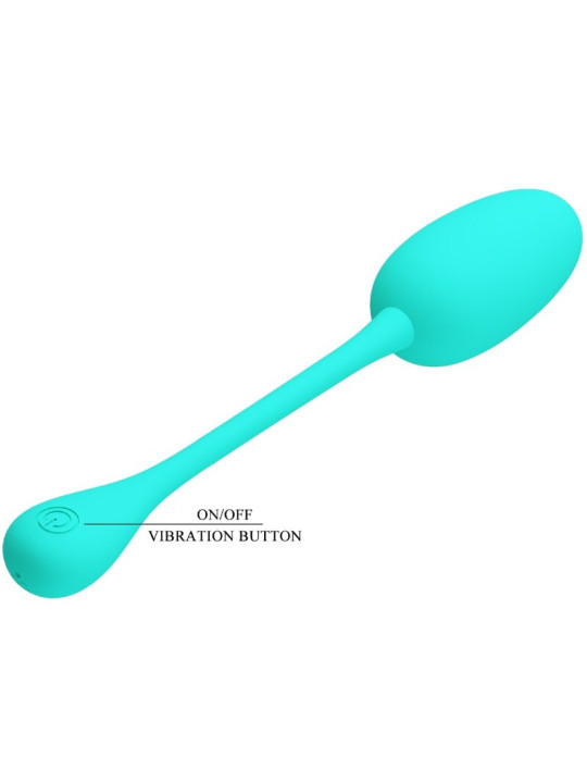 HUEVO VIBRADOR RECARGABLE 12 MODOS SILICONA VERDE AGUA DE LA MARCA PRETTY LOVE FLIRTATION