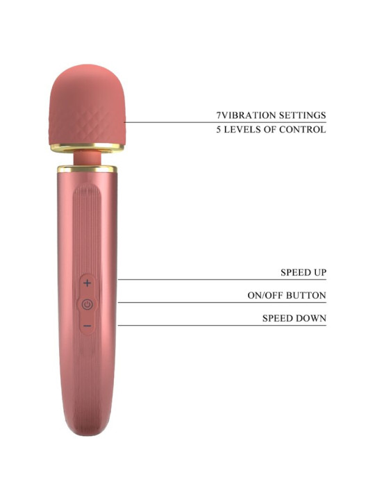 MASAJEADOR VIBRADOR 7 MODOS ROSA USB RECARGABLE DE LA MARCA PRETTY LOVE SMART