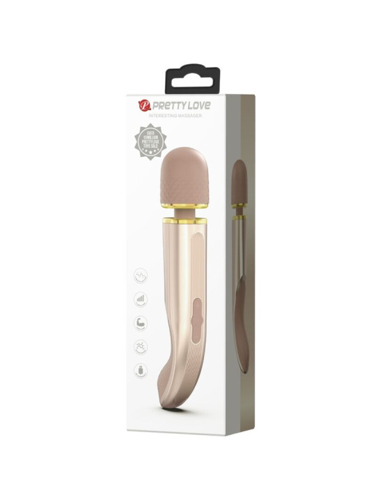 MASAJEADOR VIBRADOR 7 MODOS CHAMPAGNE USB RECARGABLE DE LA MARCA PRETTY LOVE SMART