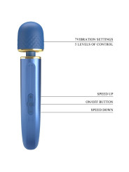 MASAJEADOR VIBRADOR 7 MODOS SILICONA SUAVE AZUL DE LA MARCA PRETTY LOVE SMART