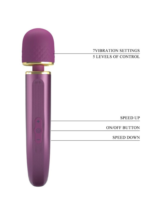 MASAJEADOR VIBRADOR 7 MODOS RECARGABLE LILA DE LA MARCA PRETTY LOVE SMART