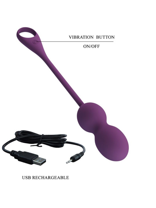 BOLAS KEGEL VIBRATORIAS APP CONTROL MORADO PRETTY LOVE DE LA MARCA PRETTY LOVE