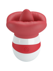 ESTIMULADOR LENGUA REALISTA 10 MODOS ROJO CLARO DE LA MARCA PRETTY LOVE FLIRTATION
