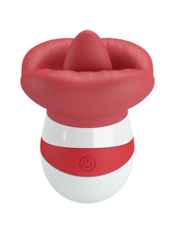 ESTIMULADOR LENGUA REALISTA 10 MODOS ROJO CLARO DE LA MARCA PRETTY LOVE FLIRTATION