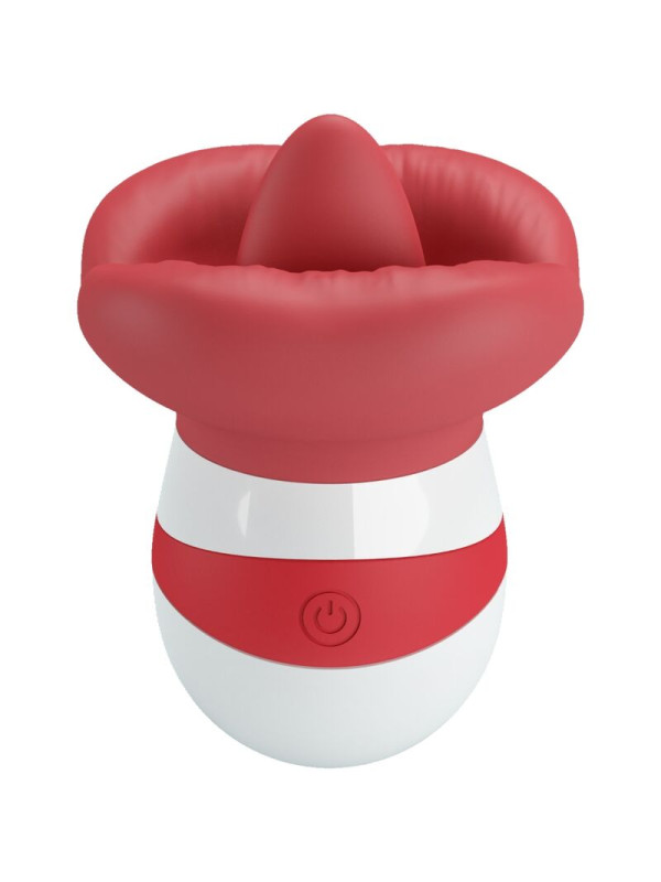 ESTIMULADOR LENGUA REALISTA 10 MODOS ROJO CLARO DE LA MARCA PRETTY LOVE FLIRTATION