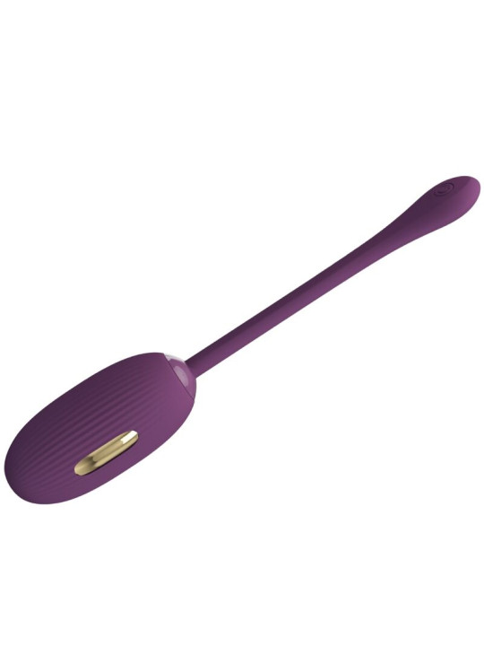 HUEVO VIBRADOR RECARGABLE LILA CON APP Y 12 MODOS DE LA MARCA PRETTY LOVE SMART