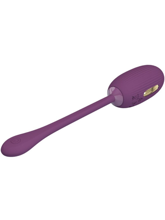 HUEVO VIBRADOR RECARGABLE LILA CON APP Y 12 MODOS DE LA MARCA PRETTY LOVE SMART