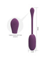 HUEVO VIBRADOR RECARGABLE LILA CON APP Y 12 MODOS DE LA MARCA PRETTY LOVE SMART