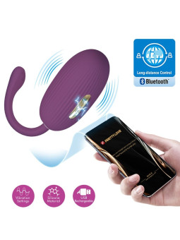 HUEVO VIBRADOR RECARGABLE LILA CON APP Y 12 MODOS DE LA MARCA PRETTY LOVE SMART