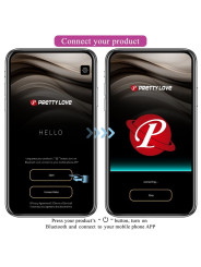 HUEVO VIBRADOR RECARGABLE LILA CON APP Y 12 MODOS DE LA MARCA PRETTY LOVE SMART