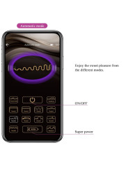 HUEVO VIBRADOR RECARGABLE LILA CON APP Y 12 MODOS DE LA MARCA PRETTY LOVE SMART