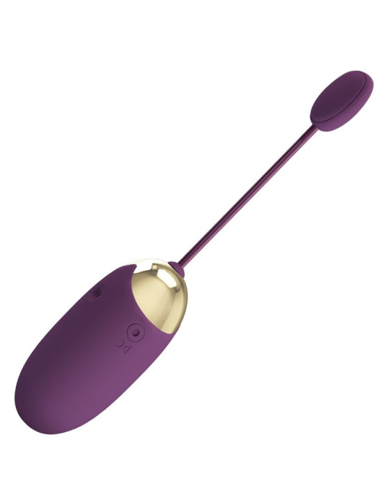 HUEVO VIBRADOR ABNER APP LILA CON CONTROL REMOTO DE LA MARCA PRETTY LOVE