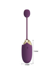 HUEVO VIBRADOR ABNER APP LILA CON CONTROL REMOTO DE LA MARCA PRETTY LOVE