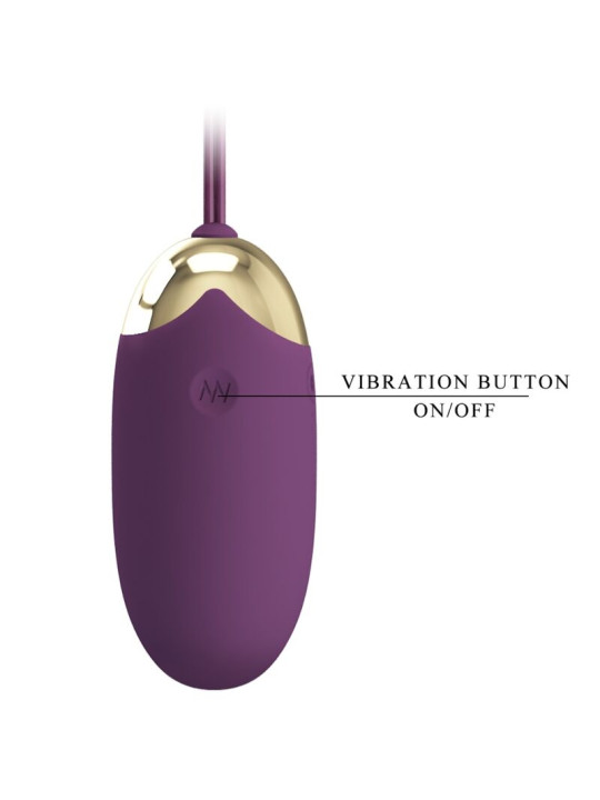 HUEVO VIBRADOR ABNER APP LILA CON CONTROL REMOTO DE LA MARCA PRETTY LOVE