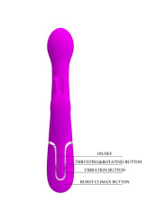 VIBRADOR RABBIT 3 EN 1 MULTIFUNCIÓN 7 MODOS VIOLETA DE LA MARCA PRETTY LOVE FLIRTATION