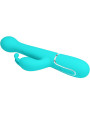 VIBRADOR RABBIT 3 EN 1 MULTIFUNCIÓN 7 MODOS VERDE AGUA DE LA MARCA PRETTY LOVE FLIRTATION